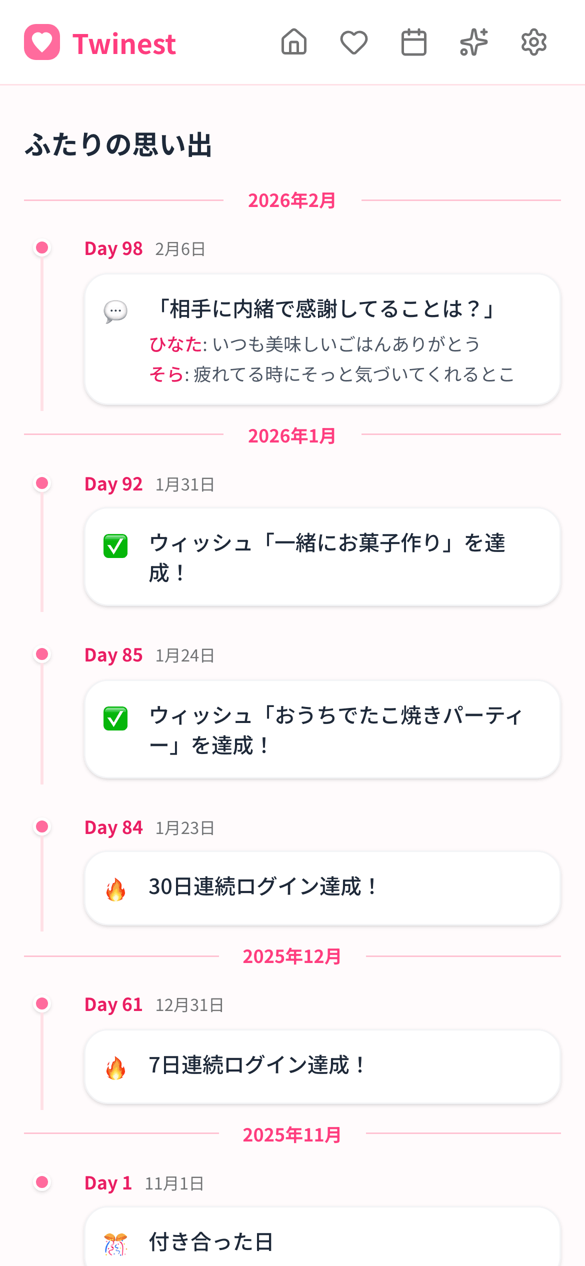 ふたりのタイムライン